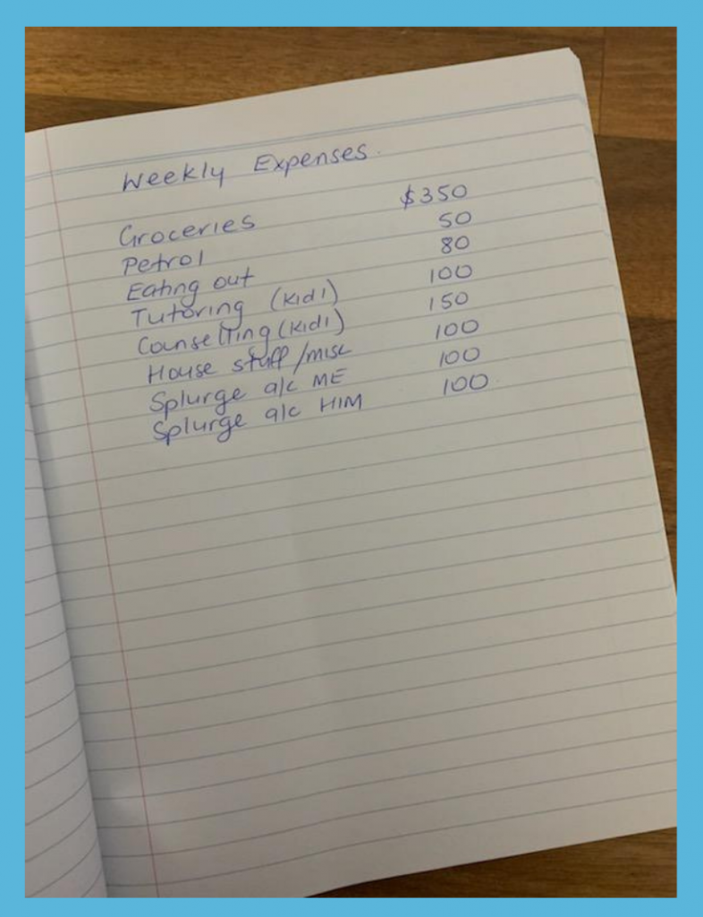 weekly expenses